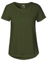 Dames T-shirt Neutral Roll Up O80012 Military Green
